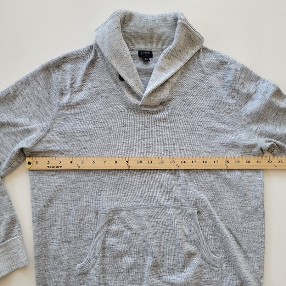 J. Crew | Men's Cotton Pullover Sweater Heather Grey Size L - Picture 4 of 7